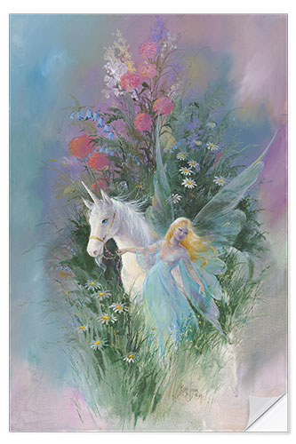 Naklejka na ścianę Meadow Fairy & Unicorn