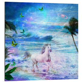 Magnettafel Pferd am Strand