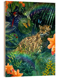 Hout print Jaguar Meadow