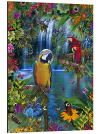 Magnettafel Tropisches Paradies der Papagaien