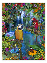 Wall print Bird Tropical Land - Alixandra Mullins
