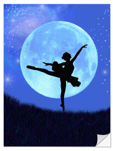 Selvklebende plakat Bluemoon Ballerina