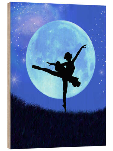 Wood print Bluemoon Ballerina