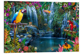 Magnettafel Papageien in den Tropen