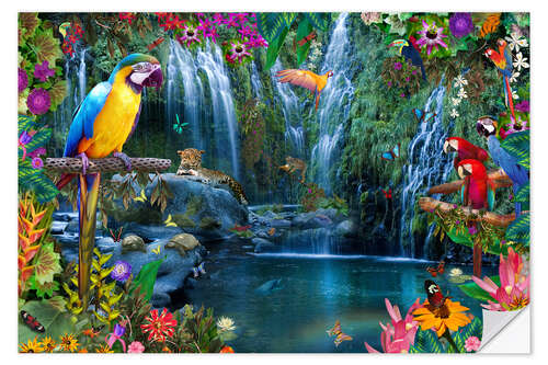 Wall sticker Parrot Tropics