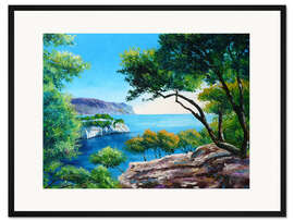Gerahmter Kunstdruck Bucht von Cassis