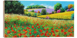 Wood print Flower meadow in the province