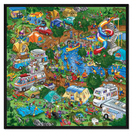 Gerahmter Kunstdruck Auf dem Campingplatz