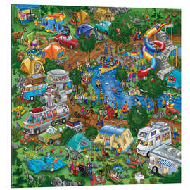 Magnettafel Auf dem Campingplatz