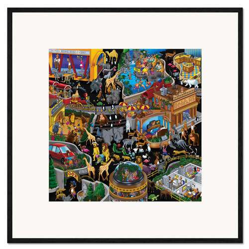 Framed art print Backwards Zoo