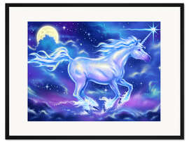 Gerahmter Kunstdruck Einhorn