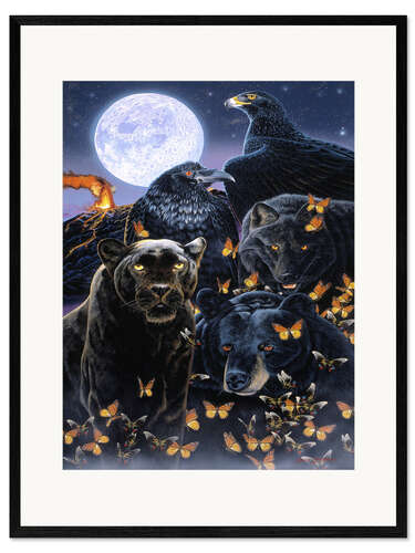 Plakat artystyczny premium w ramie Ebony