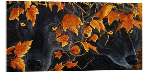 Acrylic print Two wolves