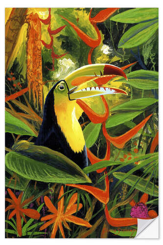 Naklejka na ścianę Toucan colours