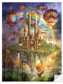 Selvklebende plakat Tarot Town