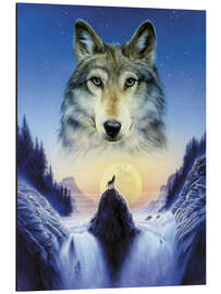 Magnettafel Der einsame Wolf