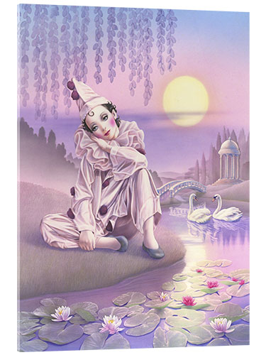 Acrylic print Pierrot and swans