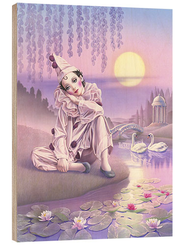 Obraz na drewnie Pierrot and swans