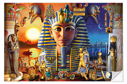 Selvklebende plakat Egyptian Treasures