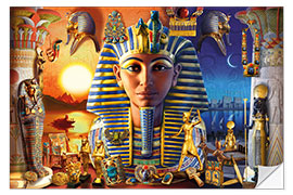 Selvklebende plakat Egyptian Treasures