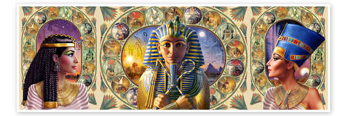 Poster Cleopatra, Tutenchamun und Nofrete 