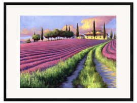 Impressão artística com moldura Lavender sky