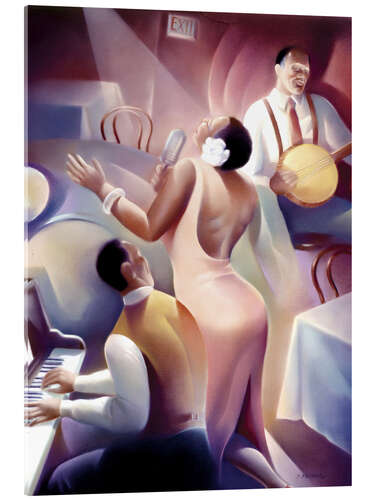 Akryylilasitaulu Jazz singer