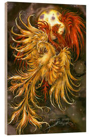 Wood print Phoenix rising