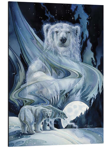 Aluminium print Polar bears