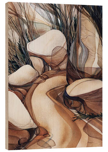 Wood print The road less travelled