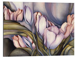 Aluminium print River of tulips