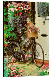 Alumiinitaulu Bicycle &amp; Flowers