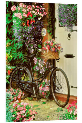 Foam board print Bicycle & Flowers