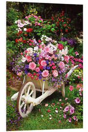 Print på skumplade Garden Flowers