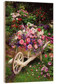 Holzbild Blumen im Garten - Simon Kayne