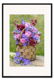 Gerahmter Kunstdruck Oppulentes Blumenbouquet