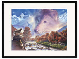 Gerahmter Kunstdruck Wolfs Fels