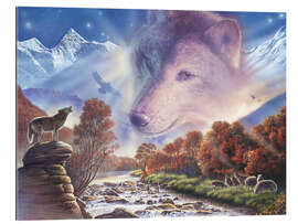 Gallery print Wolf rock