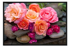 Gerahmter Kunstdruck Rosentraum