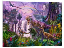 Magnettafel Dinos im Urwald