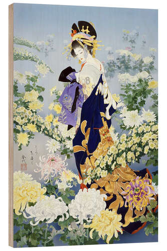 Wood print Kiku III