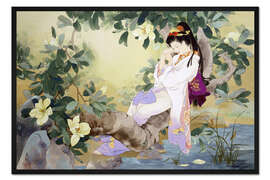 Gerahmter Kunstdruck Nemuri No Otome am See