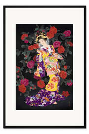 Gerahmter Kunstdruck Tsubaki, die Tänzerin