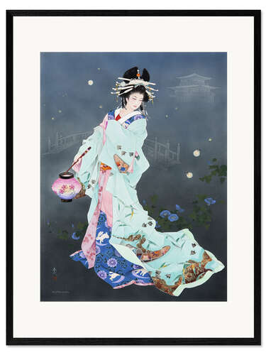 Framed art print Night Dance of Hotarubi