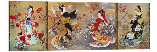 Foam board print Oriental triptych