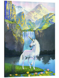 Cuadro de aluminio White horse waterfall