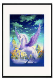 Gerahmter Kunstdruck Pegasus am See