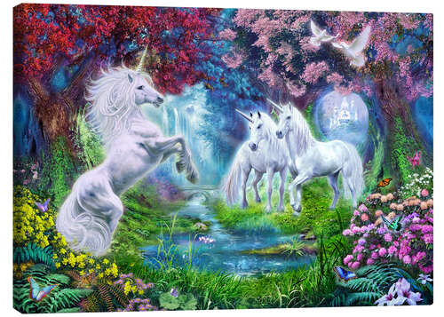 Quadro em tela Unicorn rendezvous