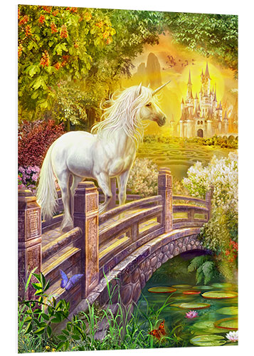 Stampa su PVC Enchanted garden unicorns