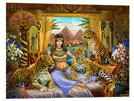 Print på skumplade Egyptian Queen of the Leopards